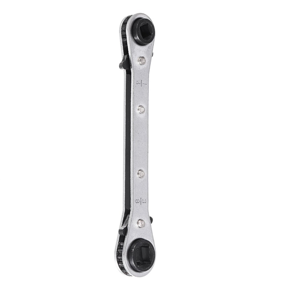 Double Head Adjustable Wrench Ratchet Spanner 3/16 1/4 5/16 3/8 Socket 4 in 1 Ratchet Wrench
