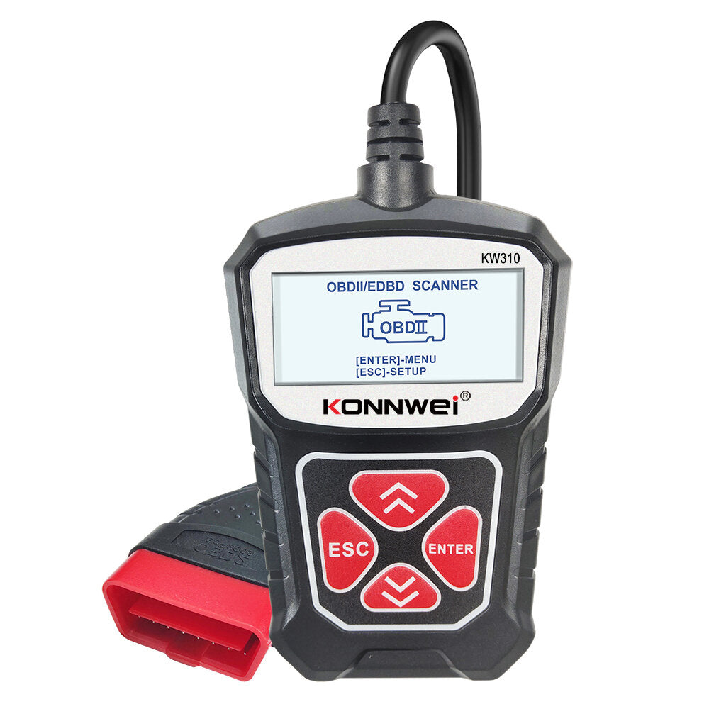 OBD2 Car Diagnostic Scanner EOBD Scan Tool DTC Engine Code Reader Voltage Test Built-in Speaker