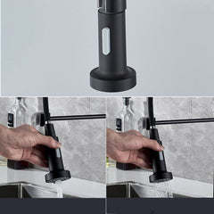 Kitchen Faucet With Pull Down Sprayer Commercial Spring Sink Single Handle Hot Cold Mixer Tap