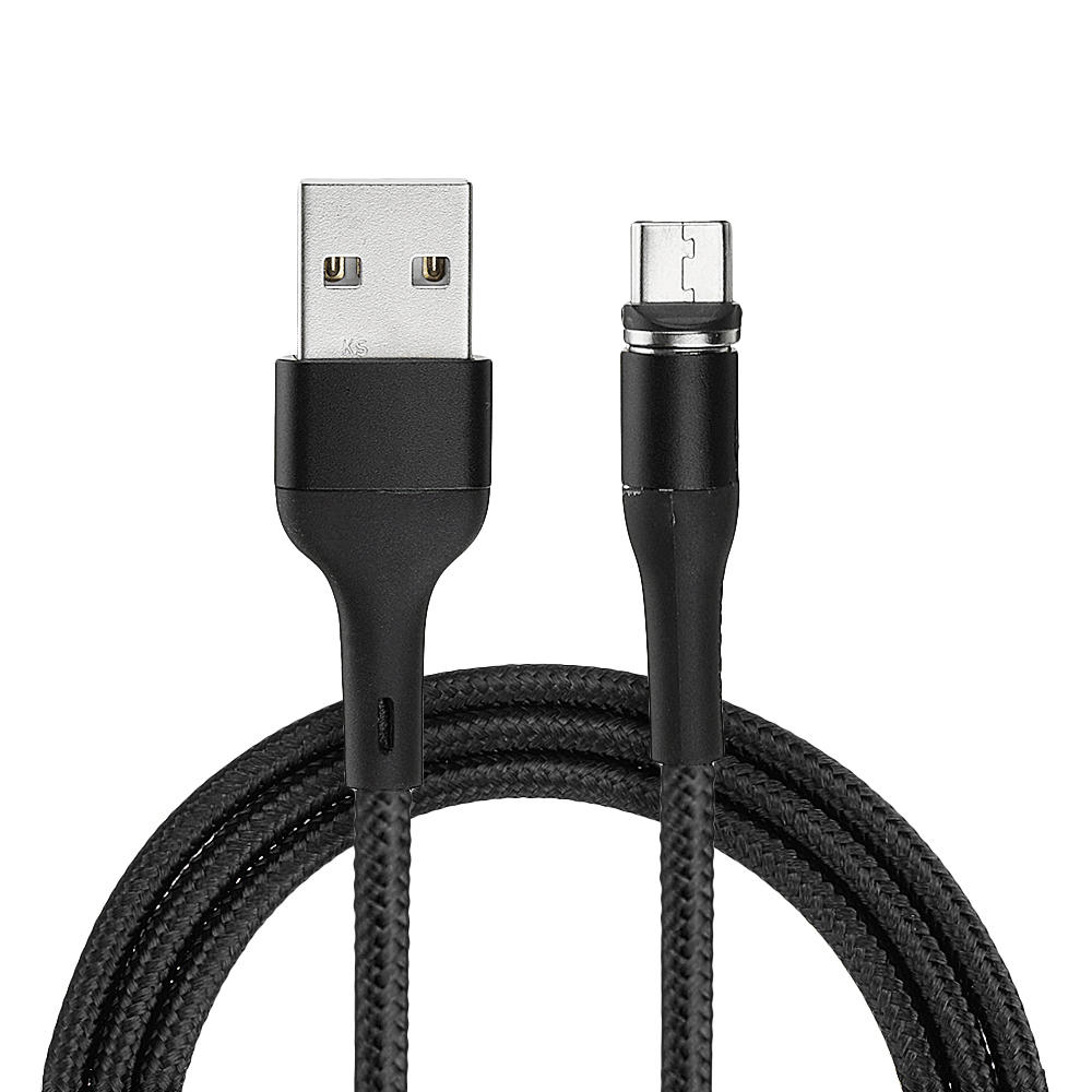 Micro USB LED Magnetic Braided Fast Charging Cable 1M For Tablet Smartphone