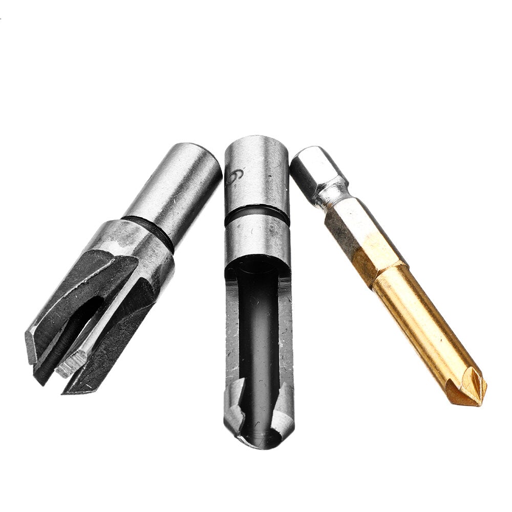 14pcs Chamfer Countersink Drill Bits Wood Plug Cutter Set