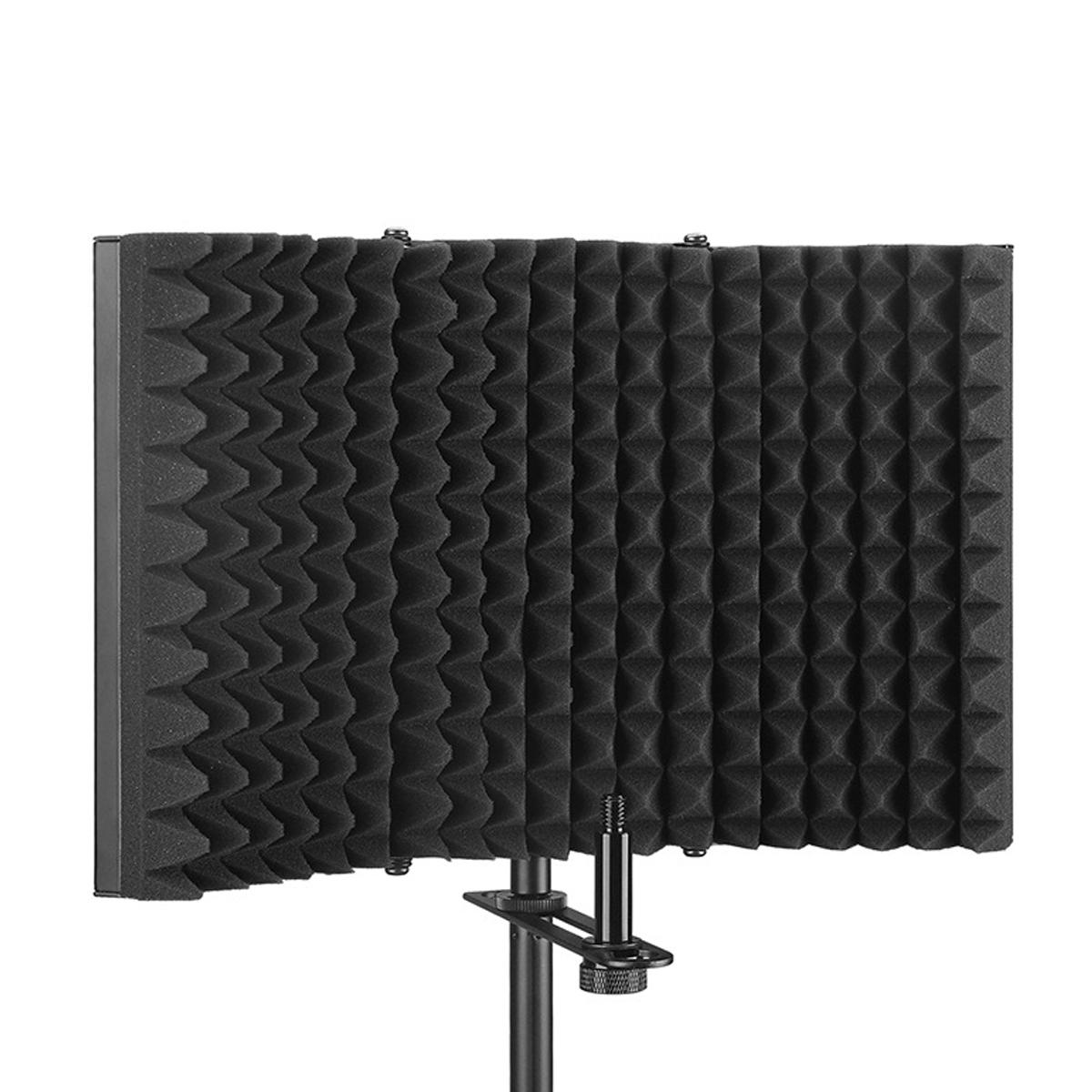 Foldable Microphone Acoustic Isolation Shield Studio Foams Panel for Recording Live Broadcast