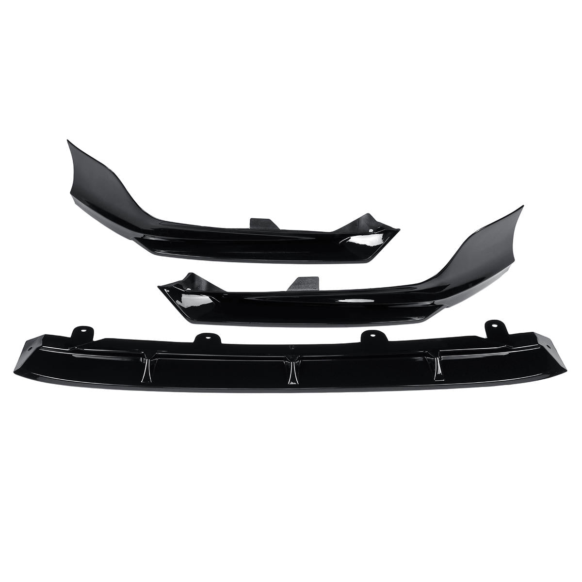 Painted Black Pearl Front Bumper Lip Protector Splitter Kit