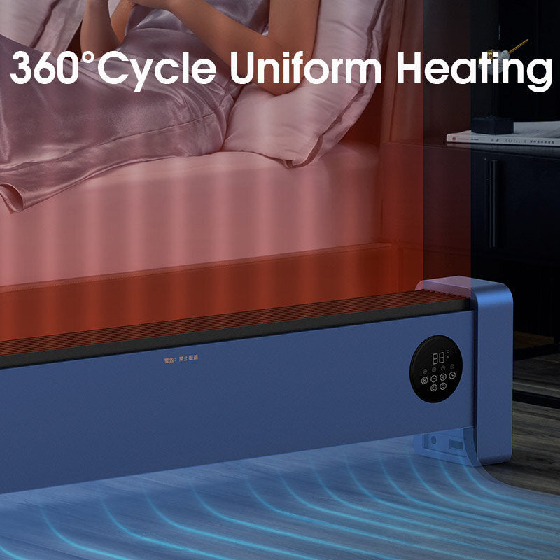 Baseboard Electric Heater 5s Quick Heating Intelligent Constant Temperature 24H Timing Low Noise IPX4 Grade Splashproof