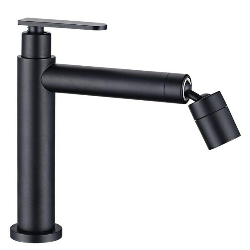 Stainless Steel Bathroom Basin Faucet 360 Degree Swivel Universal Rotating Two Water Modes Hot Cold Mixer Tap