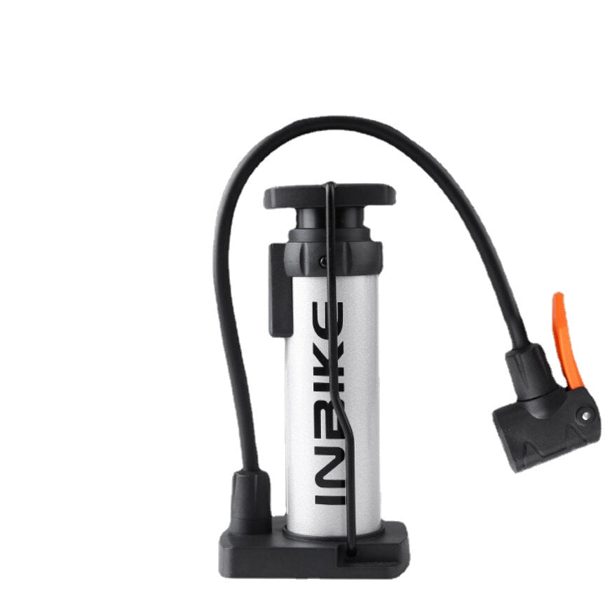 Portable Bike Pump Bicycle Floor Pump Foot Activated Bicycle Tire & Air Pump with Needle, Presta Schrader Valves