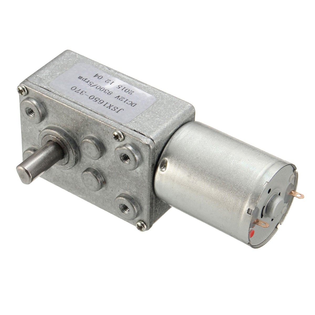 DC 12V 5RPM Worm Gear Motor 6mm Shaft High Torque Turbine Worm Gear Reduction Motor