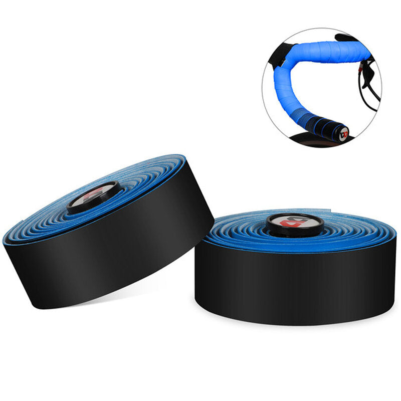 2PCS Multifunctional Bicycle Handlebar Tape EVA Belt With 2 Bar Plugs Anti-slip Soft MTB Road Bike Handlebar Tape