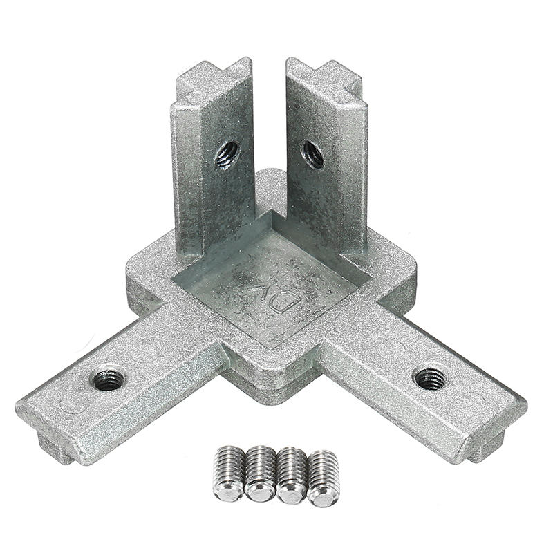 T Slot 3 Way 90 Degree Inside Corner Connector Joint Bracket for 4040 Series Aluminum Profile