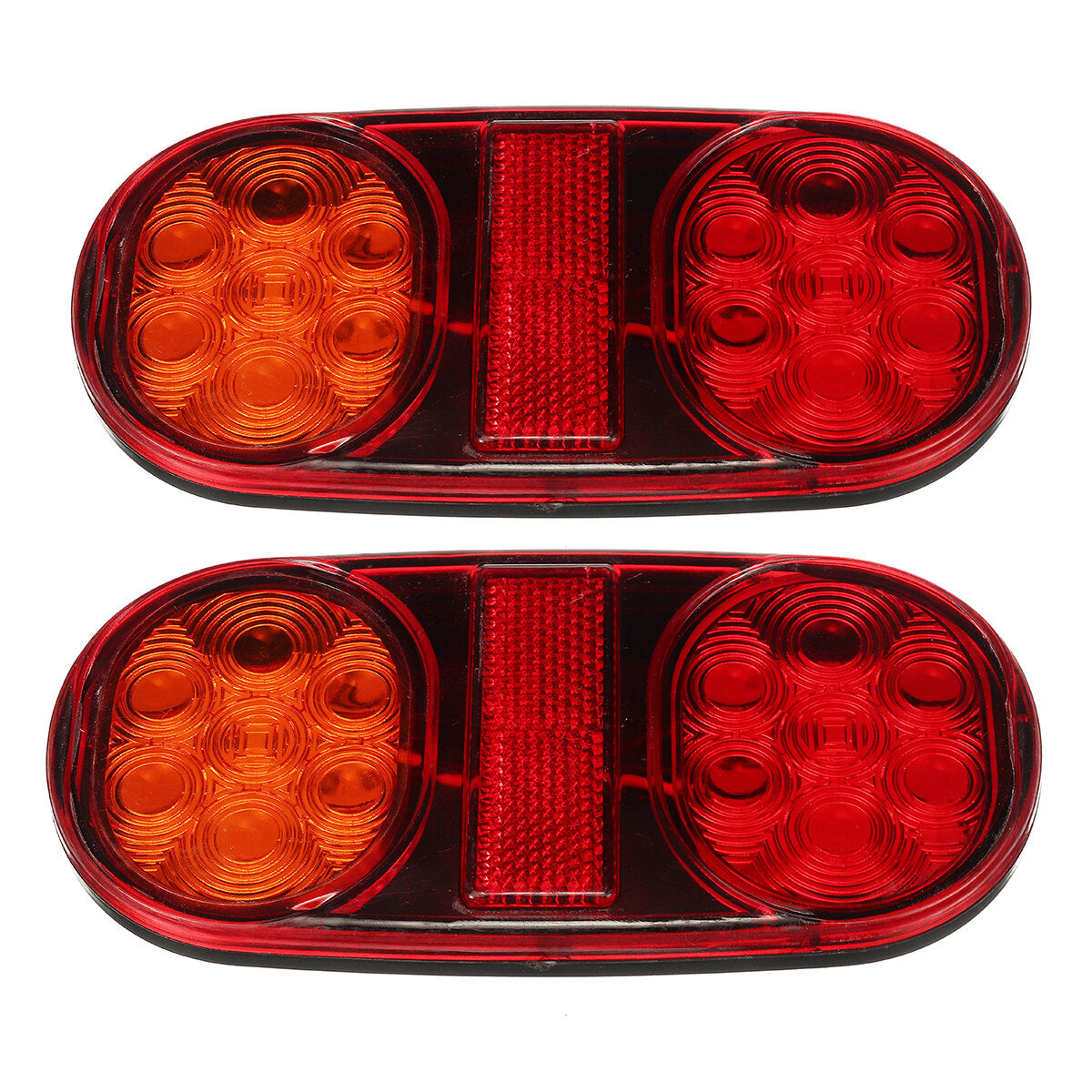 2PCS 12-24V 28LED Rear Tail Stop Brake Light Indicator For Boat Trailer Caravan Van