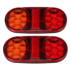 2PCS 12-24V 28LED Rear Tail Stop Brake Light Indicator For Boat Trailer Caravan Van