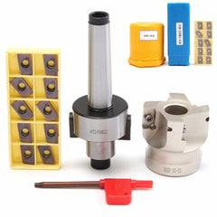 50mm Face End Mill Cutter with 10pcs Carbide Inserts Turning Tool