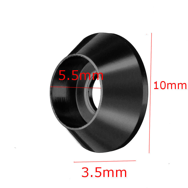 10Pcs M3 Cup Head Hex Screw Gasket Washer Nuts Aluminum Alloy Multicolor