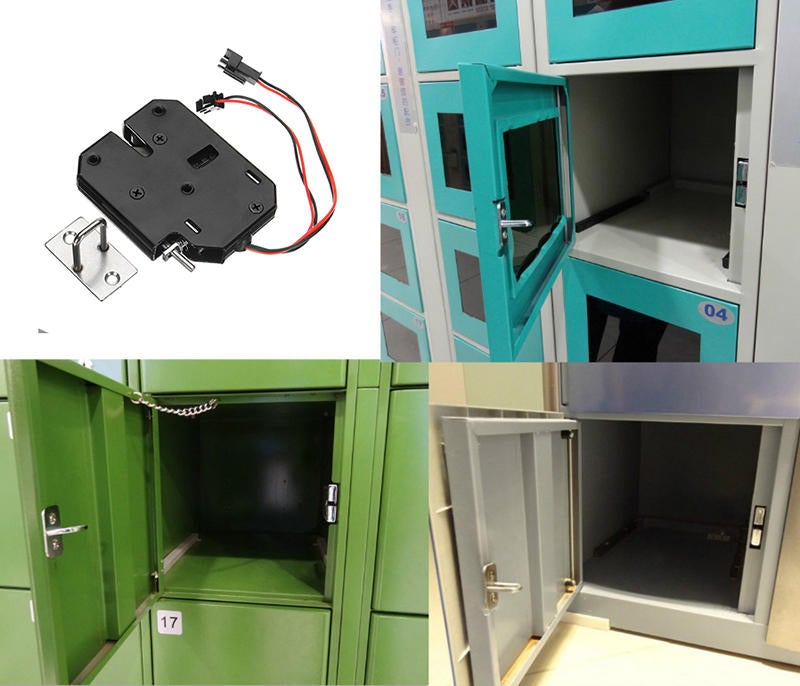 12V DC 2A Electric Magnetic Lock Intelligent Cabinet Door Lock Fail Secure with Feedback Signal