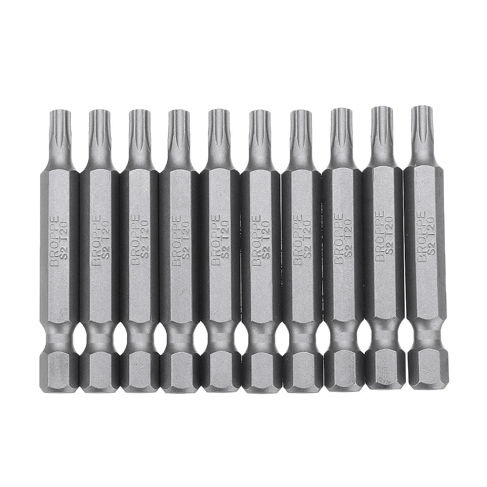 10Pcs Magnetic Torx Screwdriver Bits T5/T6/T7/T8/T9/T10/T15/T20/T25/T27/T30/T40 1/4 Inch Hex Shank Screwdriver Set for Bosch