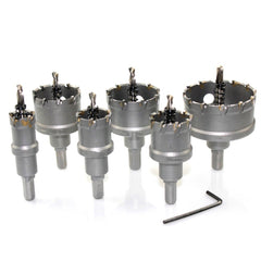 6pcs 16-65mm TCT Hole Saw Cutter Titanium Coated Drill Bit for Stainless Steel Alloy