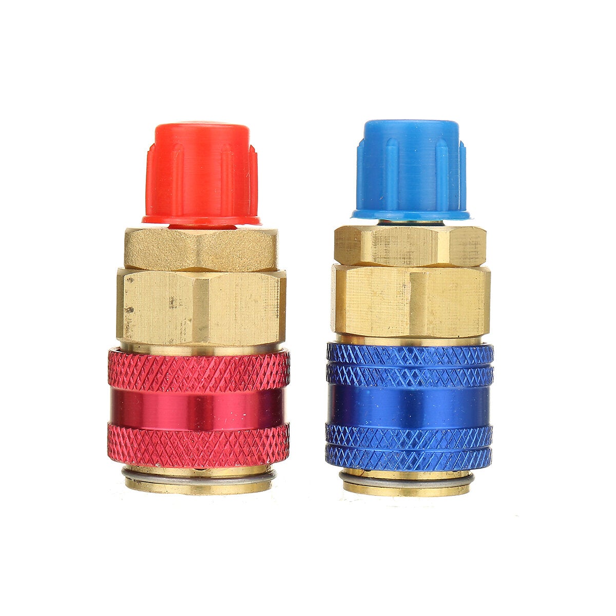 2pcs R134A Quick Coupler Connector Adapter Auto A/C Manifold Gauge Low/High HVAC