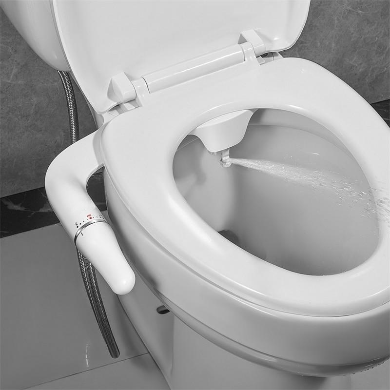 Ultra-Slim Toilet Seat Attachment With Brass Inlet Adjustable Water Pressure