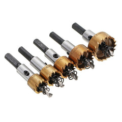 5pcs M35 Gold Coated Hole Sawtooth M35 Hole Saw Cutter Drill Bit Set 16/18.5/20/25mm