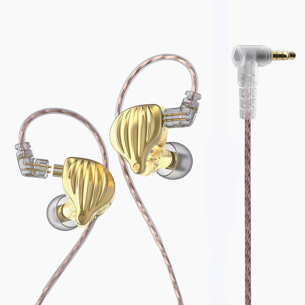 Dynamic In-Ear Earphones Monitor Metal Wired Earphone ENC Noise Cancelling Sport Music Headphones with Detachable Cable