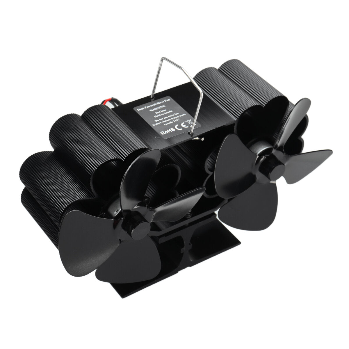 8 Blade Fireplace Fan Heat Powered Stove Fan Burner Quiet Home Use Efficient Heat Distribution
