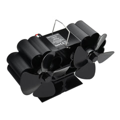 8 Blade Fireplace Fan Heat Powered Stove Fan Burner Quiet Home Use Efficient Heat Distribution