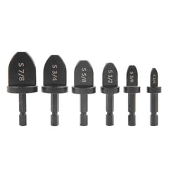 6pcs 1/4-7/8 Inch Imperial Hexagonal Tube Expander Drill Bit Air Conditioner Copper Pipe Flaring Tool Rotary Swaging