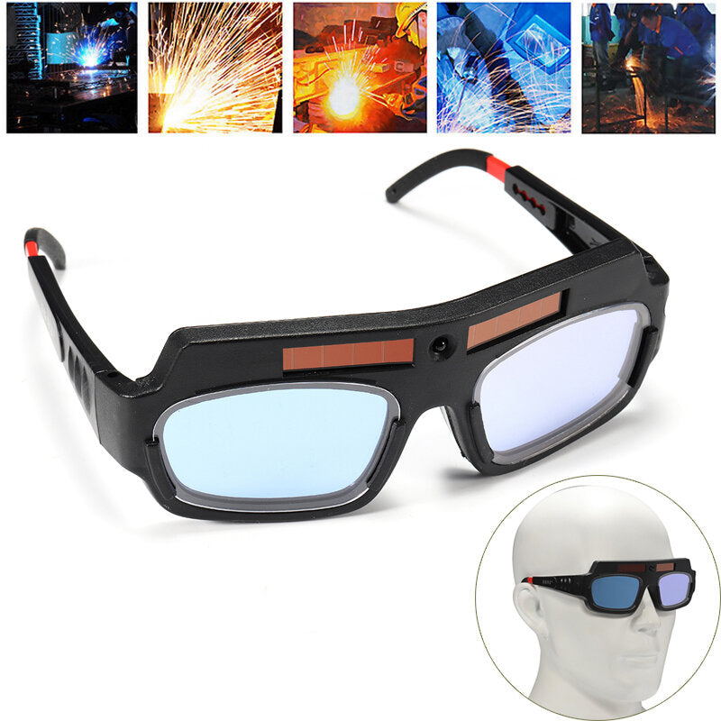 Solar Powered Auto Darkening Welding Mask Helmet Goggle Welders Glasses Arc PC Goggles For Welding Protection