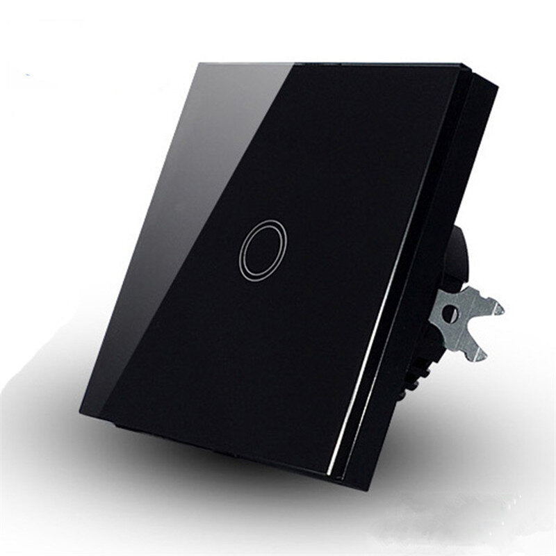 Standard Smart Light Switch WiFi 1 Gang Wireless Touch Sensor Remote Control Smart Switch with Power Statistics Function