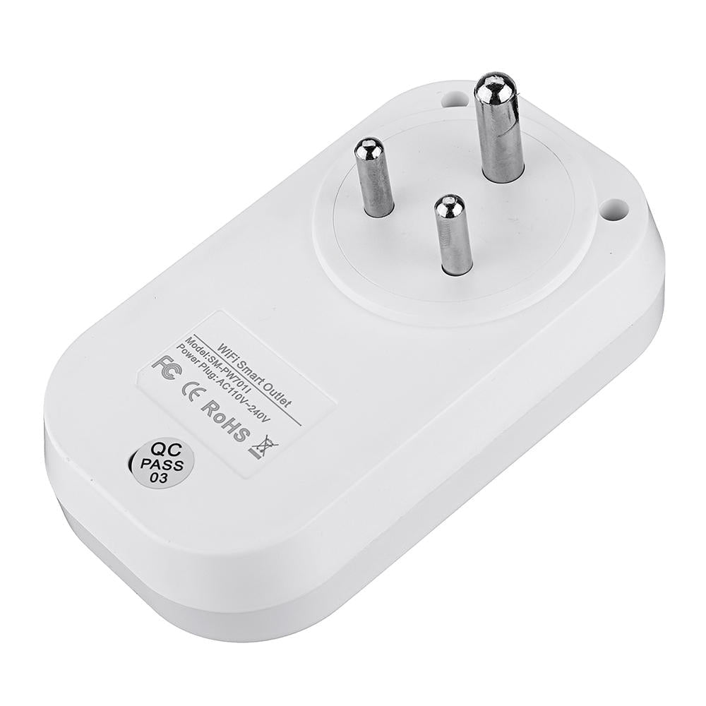 IND Standard Smart Socket Work With Amazon Alexa Voice Control WiFi Smart Socket For South Africa India 240V 10A