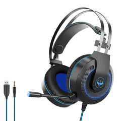 Gaming Headset Wired 3.5mm Jack 50mm Bass Stereo Sound LED Light Headphone with Mic for PS3/4 Computer PC Gamer