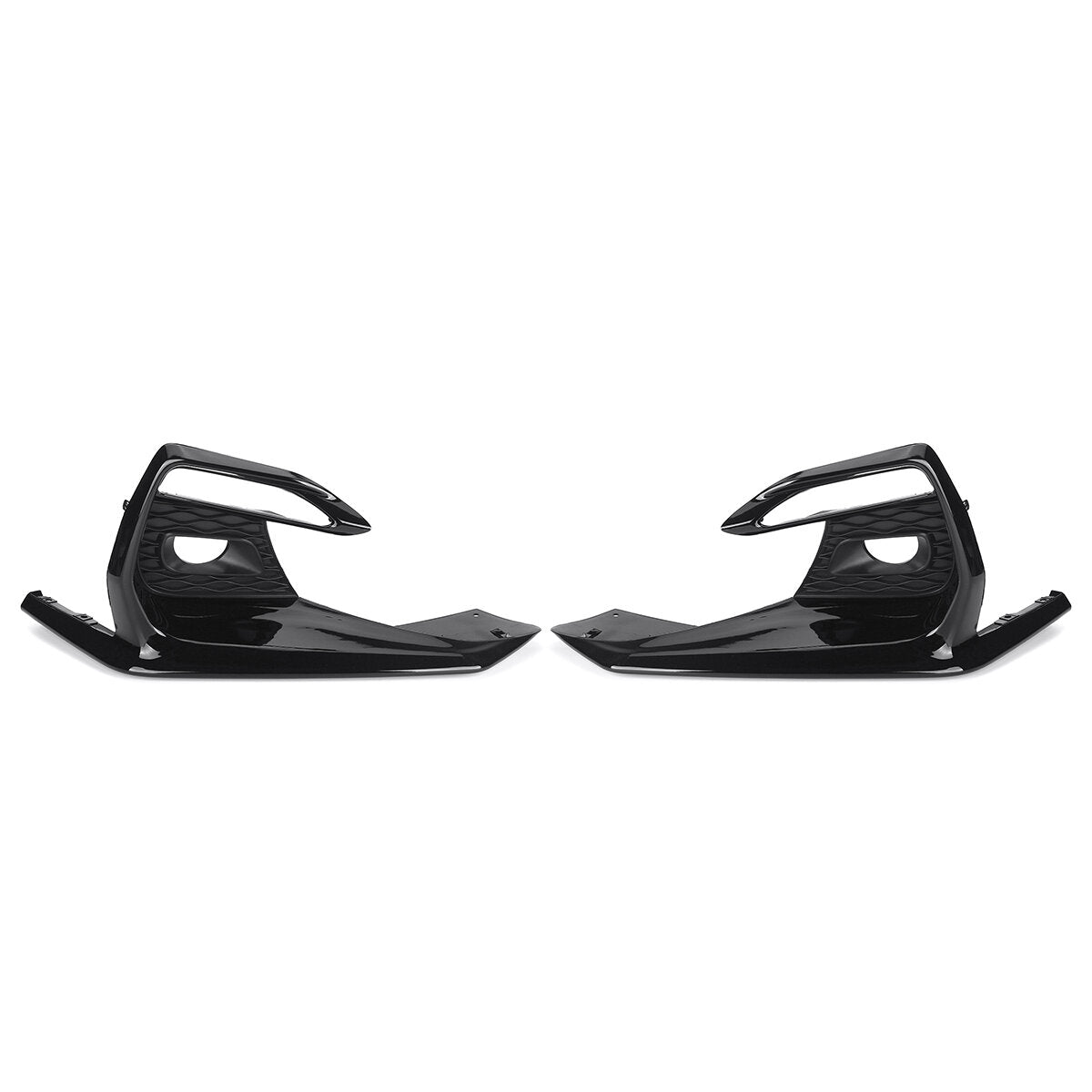 Gloss Black Fog Light Lamp Bezel Bumper Cover Cap For Infiniti Q50 Sport 2018-2020
