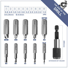 22pcs Damaged Screw Extractor Set with Locking Socket Adapter for Broken Screw HSS Broken Bolt Extractor Screw Remover Kits