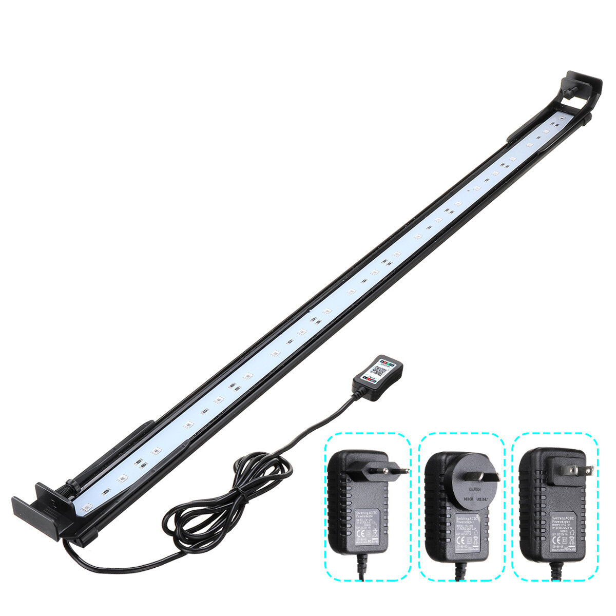 Dimmable 72CM 24W Bluetooth APP Controlled RGB LED Aquarium Lighting Adjustable Top Light Suitable for Aquarium/Fish Tank