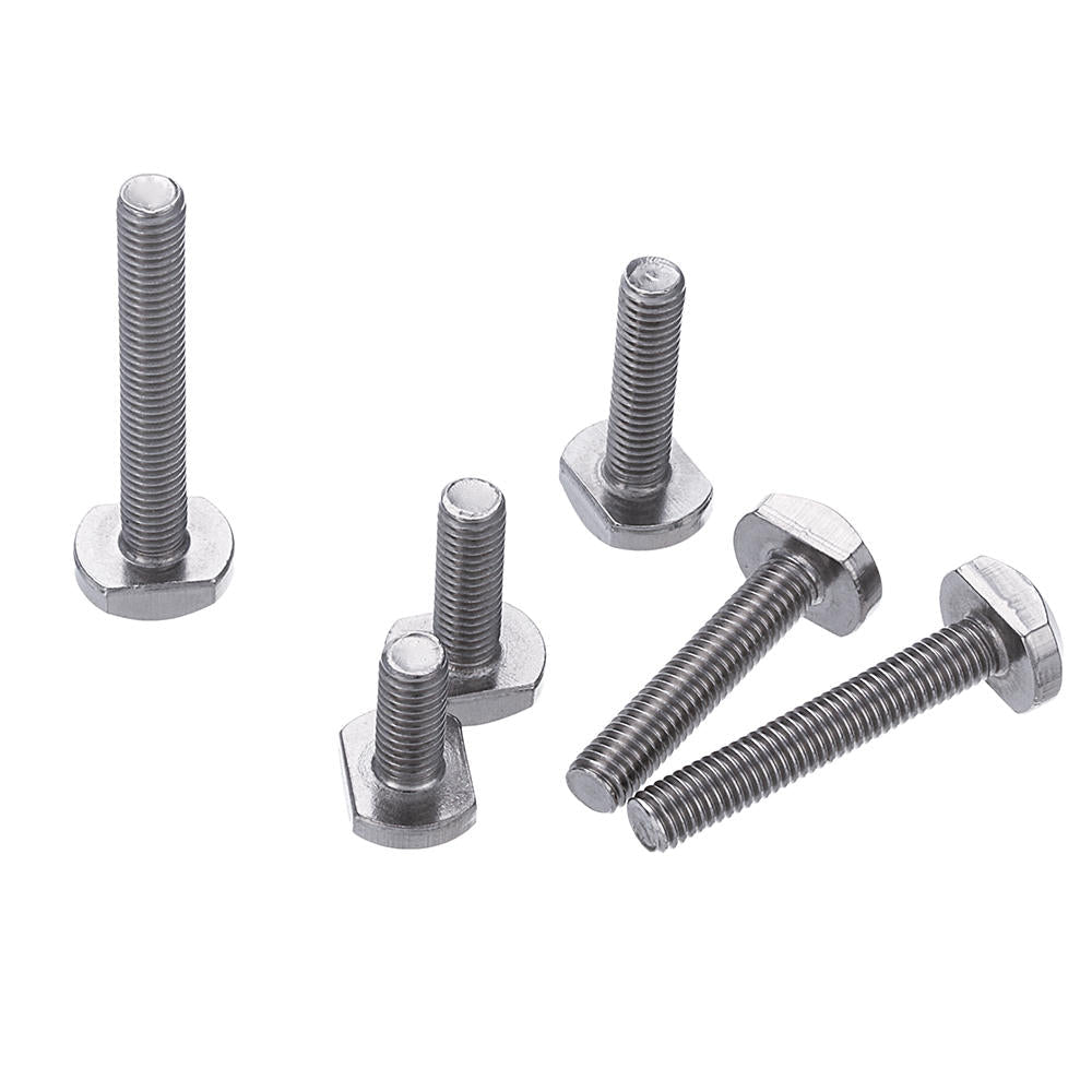 M5 T Bolt 304 Stainless Steel 12-30mm Woodworking T Track Jig Fixture Aluminum Series Slot T Screw Fastener