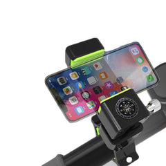 Guide Bike Phone Holder Multifunction LED Light Compass Bicycle Mobile Phone Bracket