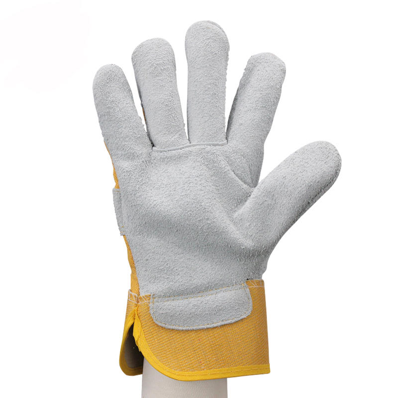 Gardening Protective Work Gloves Cow Split Leather Transport Driving Carrying Factory Working Glove