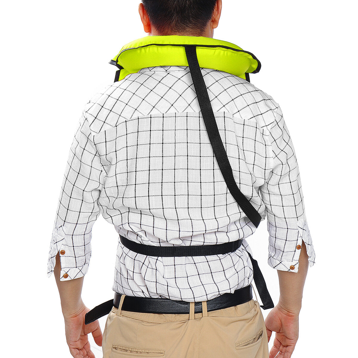 Adult Inflation Life Jacket Portable Snorkel Swim Vest for Snorkeling Swimming Diving Safety