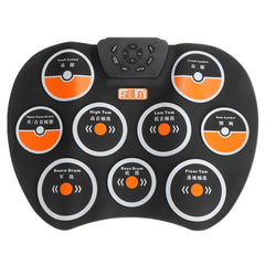 Desktop Drum Portable Silicone Hand Roll Electronic Children Beginner Practice Rhythm with Recording Percussion