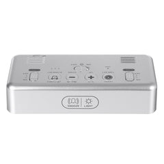 5V 1A Digital Mirror Music LED Clock with Voice Control Two sets of Alarm Switches