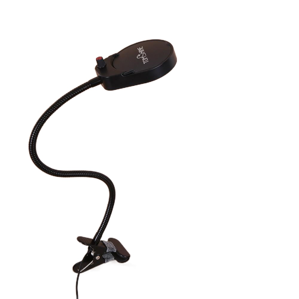 LED 3X/10X Magnifier Glass with Clamp Clip Table Light