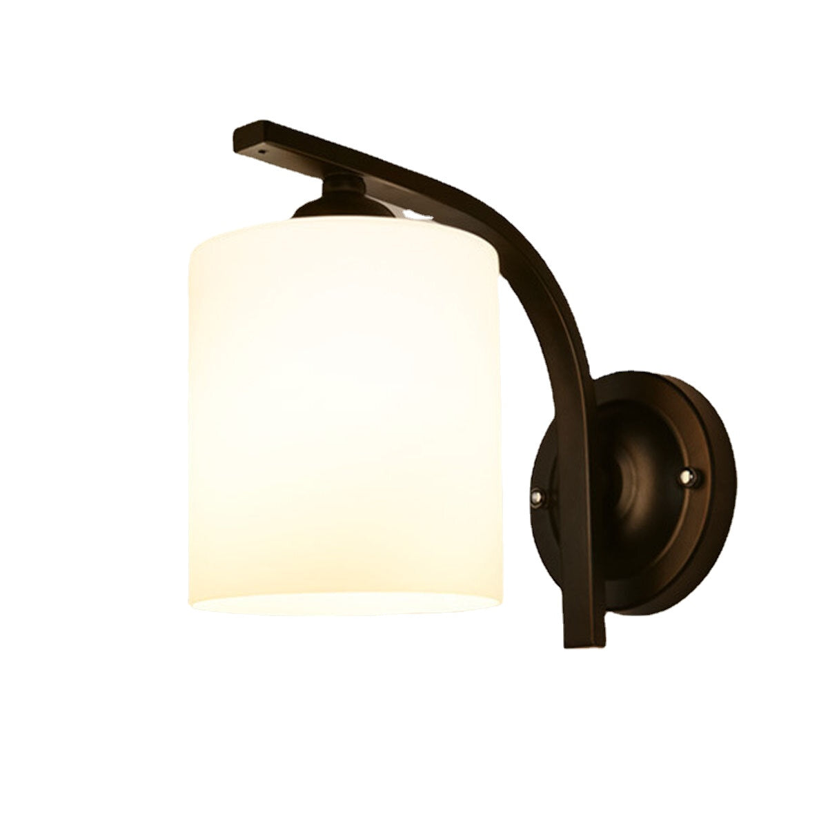 American Style Bedroom Wrought Iron Retro Wall Lamp with Power Switch Cord Without Bulb