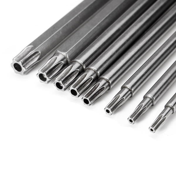 8pcs T9-T40 150mm Magnetic Torx Screwdriver Bits 1/4 Inch Hex Shank