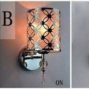 Modern Creative Pastorale Iron Crystal Wall Light Hallway Bedroom Lamp
