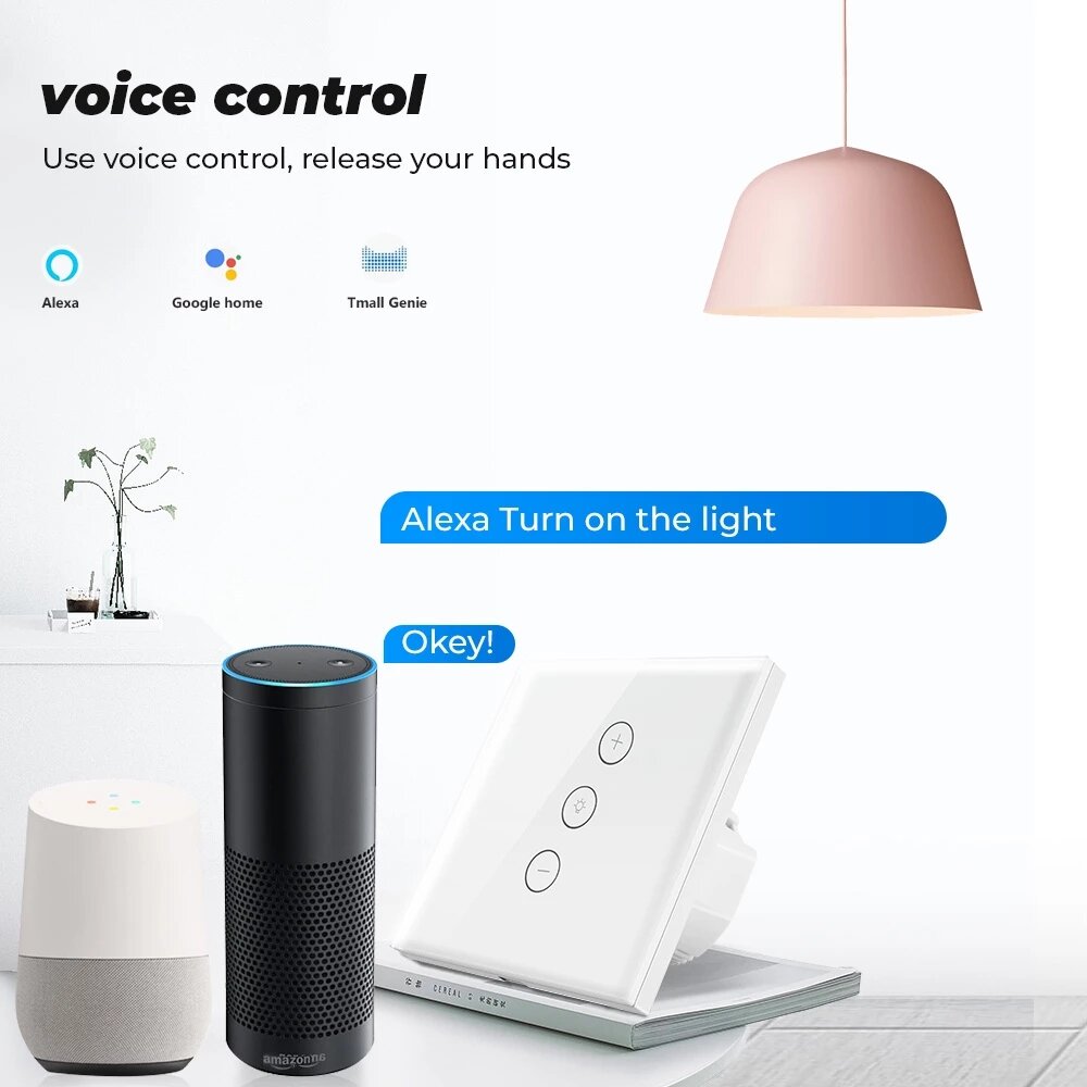 WiFi Touch Dimmer Switch Light APP EU/US Wireless Timer Remote Control with Alexa Google Home
