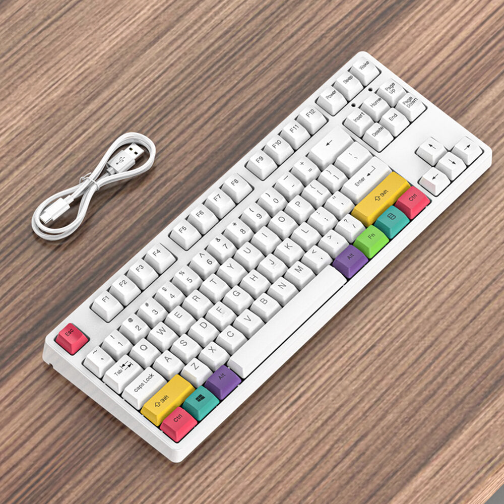 87 Keys Mechanical Programming Gaming Keyboard Triple Mode With Detachable Panel