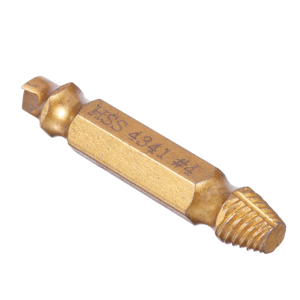 5pcs Double Side Damaged Screw Bolt Extractor Drill Bits Gold Oxide Edition Stripped Screw Removers