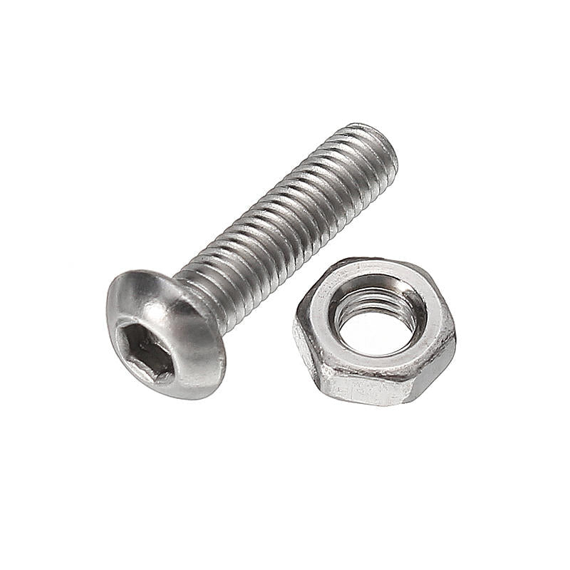 M3SH3 M3 Stainless Steel Hex Socket Button Head Cap Screws Bolts Nuts Assortment 230pcs