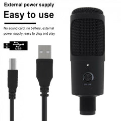 Metal USB Condenser Microphone Recording for Laptop Computer Windows Cardioid Vocals Voice Live / Video