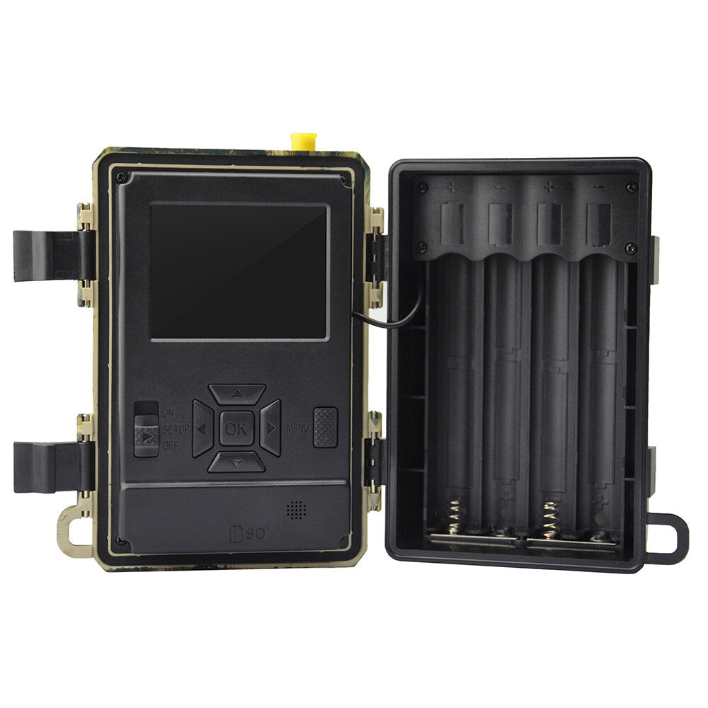 Wide Angle 24MP Scouting Trail Camera 0.4 S Trigger Trap Monitoring IP66 Infrared Heat Sensing Night Vision for Wildlife Outdoor Photography 4.8CS